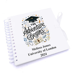 Personalised Graduation Photo Album Scrapbook Adventure Begins