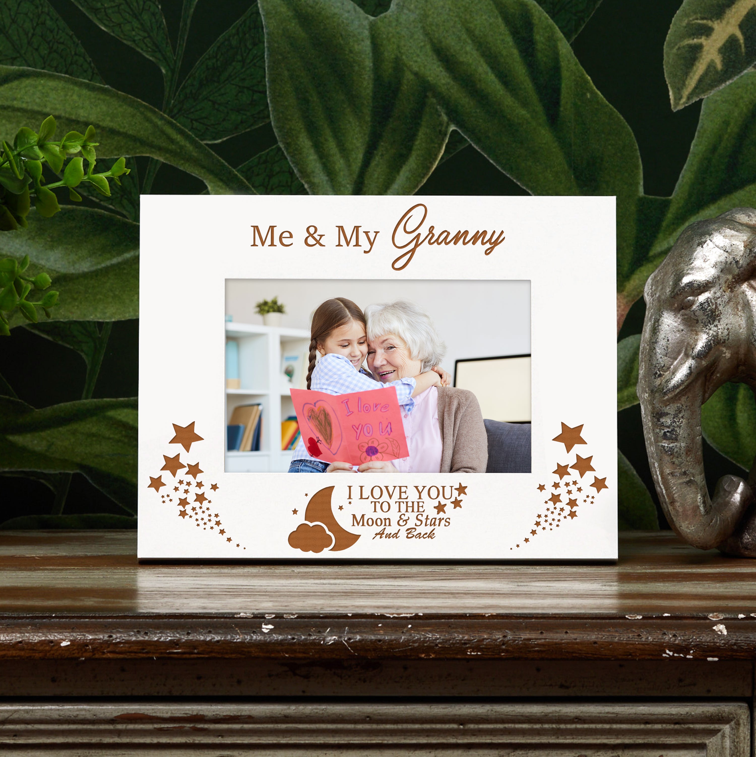 Me and My Granny Love You To The Moon White Photo Frame Gift Gran Photo Frame ukgiftstoreonline