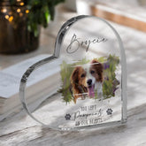 Pet Memorial Keepsake | Acrylic Block Remembrance Heart with Large Photo | Bereavement Sympathy Gift | 10x10x2cm