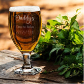 Personalised Craft Beer Cider Ale Glass For Him Time to Relax