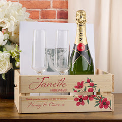 Personalised Wedding Favor Crate Box For Bridesmaid, Etc. storage crate ukgiftstoreonline