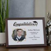 Personalised Congratulations Graduation Photo Frame Gift With Your Own Photo