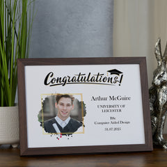 Personalised Congratulations Graduation Photo Frame Gift With Your Own Photo