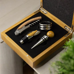 Personalised Wine Accessory Gift Set Engraved With Wildflowers Any Text Any Occasion ukgiftstoreonline