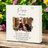 Personalised Pops Memorial Sympathy Plaque Indoor or Outdoor With Photo