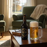 Personalised Engraved Named 540ml Beer Glass Mug Gift for Him