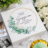 Personalised Mother Of The Groom Wedding Keepsake Box Gift With Wreath