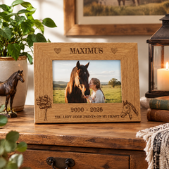 Personalised Engraved Horse Remembrance Memorial Photo Frame gift personalised photo frames ukgiftstoreonline