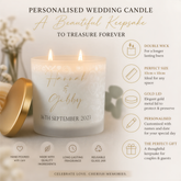 Personalised Large Double Wick Engagement Or Wedding Candle Gift personalised Candle Lights ukgiftstoreonline