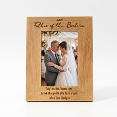 Personalised Father Of The Bride Wedding Photo Picture Frame Portrait Photo Frame ukgiftstoreonline