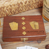 Personalised Luxury Playing Card Box With Dice mens personalised gift Keepsake Box ukgiftstoreonline