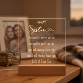 Personalised Sister Sentiment LED Night Lamp Keepsake Gift LED Lights ukgiftstoreonline