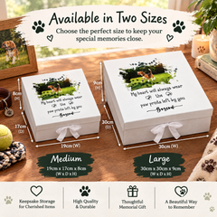 Pet Memorial Box, Personalised Paw Print Photo Keepsake For Pets ukgiftstoreonline