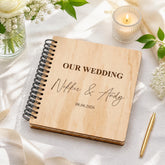Wedding Photo Album, Engraved Wooden Keepsake, Spiral Bound 6X4 ukgiftstoreonline