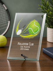 Personalised Tennis Award Trophy Plaque With Colour Print Personalised Plaque Sign ukgiftstoreonline