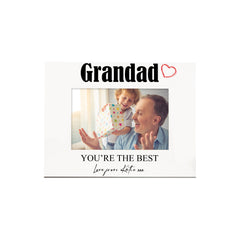 Personalised Grandad You're the best White Photo Frame Gift