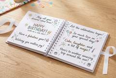 Personalised 70th Birthday Guest Book Scrapbook or Album Gold Balloons Scrapbook ukgiftstoreonline