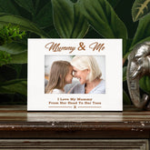 White Engraved Mummy and Me Photo Frame Gift