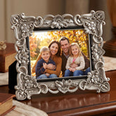 Vintage Style Antique Silver Floral Resin Frame With Crystals 4x6 photo frame ukgiftstoreonline