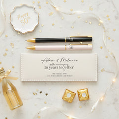50th Anniversary Pen Set Personalised and Gift Boxed Anniversary Gifts ukgiftstoreonline