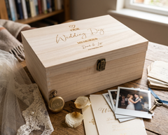 Personalised Wooden Keepsake Box – Large Engraved Wedding Memory Storage Chest Keepsake Memory Box Wedding Keepsakes
