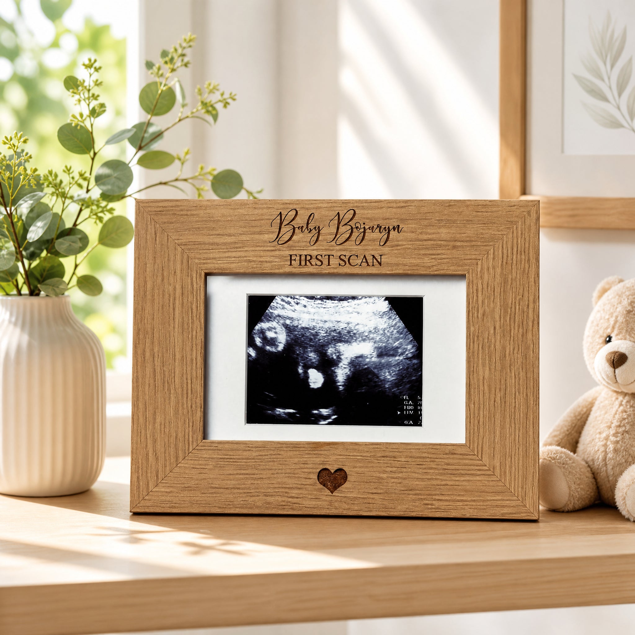 Personalised Baby Scan Frame, First Scan Photo Frame With Stand Photo Frame ukgiftstoreonline