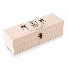 Personalised 40th Anniversary Champagne or Wine Bottle Holder Gift