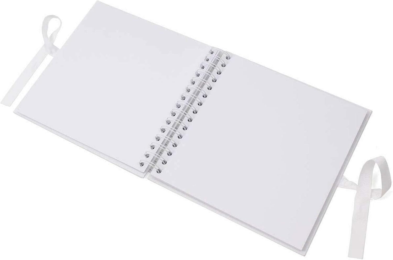 Beautiful Baby Boy White Scrapbook, Guest Book Or Photo Album with Silver Script Baby Boy Photo Album ukgiftstoreonline