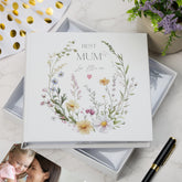 Personalised Mum Photo Album Gift Boxed 6x4" Delicate Floral Design