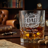 Customised Bespoke Personalised Crystal Cut Whisky Glass Dad Gift Personalised ukgiftstoreonline