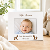 Personalised First Grandchild White Wooden Photo Frame Gift Family Photo frame ukgiftstoreonline