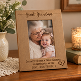 Personalised Grandma Love Heart Engraved Photo Frame Gift personalised photo frames ukgiftstoreonline