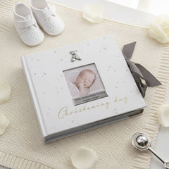 Personalised Christening Day Photo Album Gift With Raised Icons Boxed Christening Photo Album ukgiftstoreonline