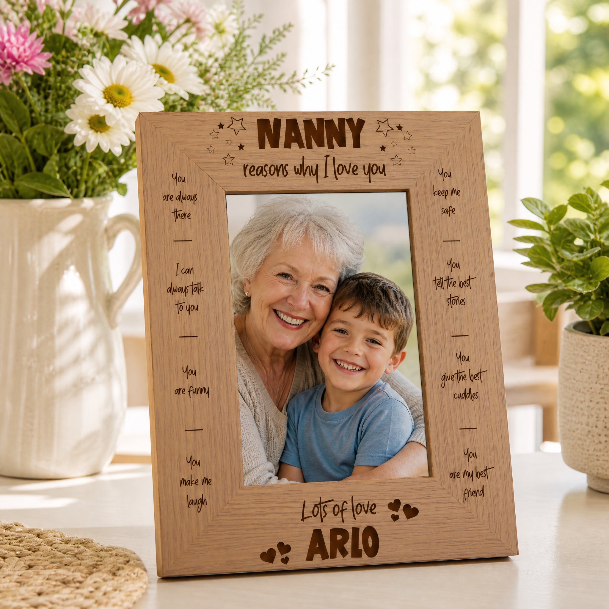 Personalised Nanny Photo Frame Gift The Reasons I Love You Nanny Photo Frame ukgiftstoreonline