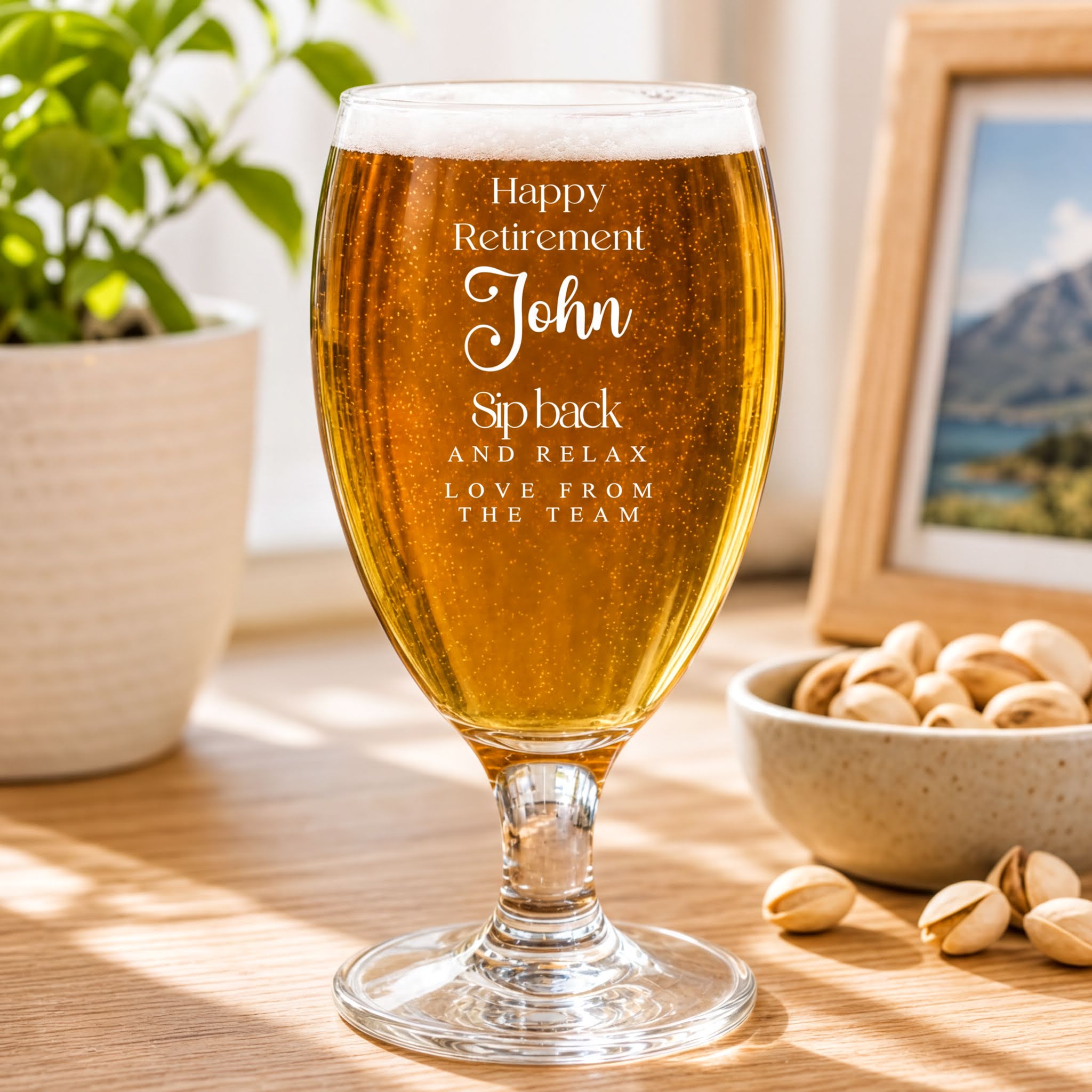 Personalised Retirement Gift Craft Beer Cider Ale Glass For Him 1 Pint Personalised Birthday Gift ukgiftstoreonline