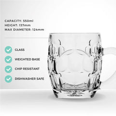 Personalised Engraved Grandad Dimple Beer Mug Glass Gift