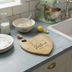 Personalised Engraved Heart Chopping Board Wedding, Anniversary or House Warming gift