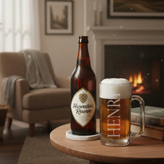 Personalised Engraved Named 540ml Beer Glass Mug Gift for Him