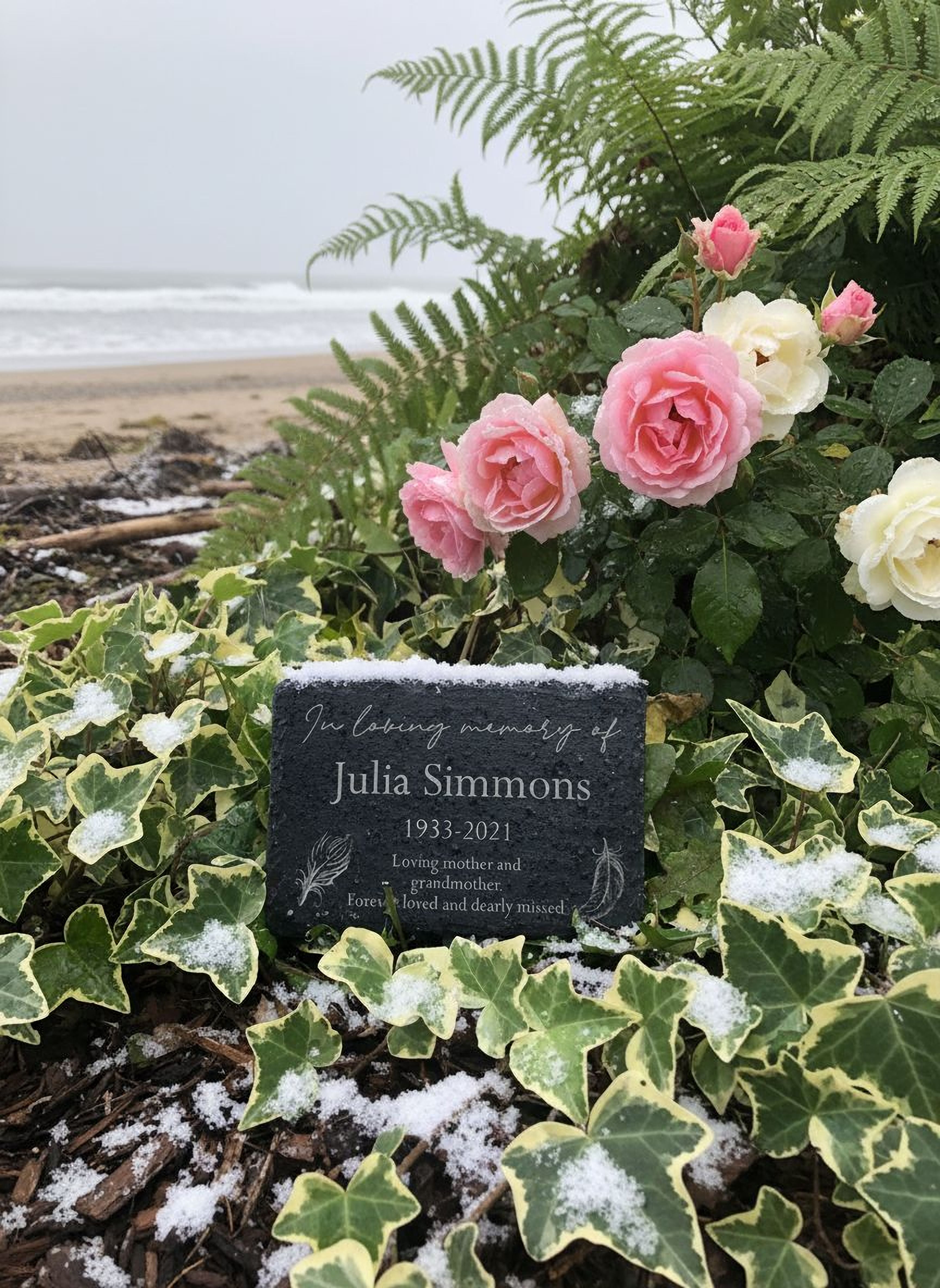 Personalised In Loving Memory Feathers Design Slate Marker Garden Loving Memory Remembrance ukgiftstoreonline