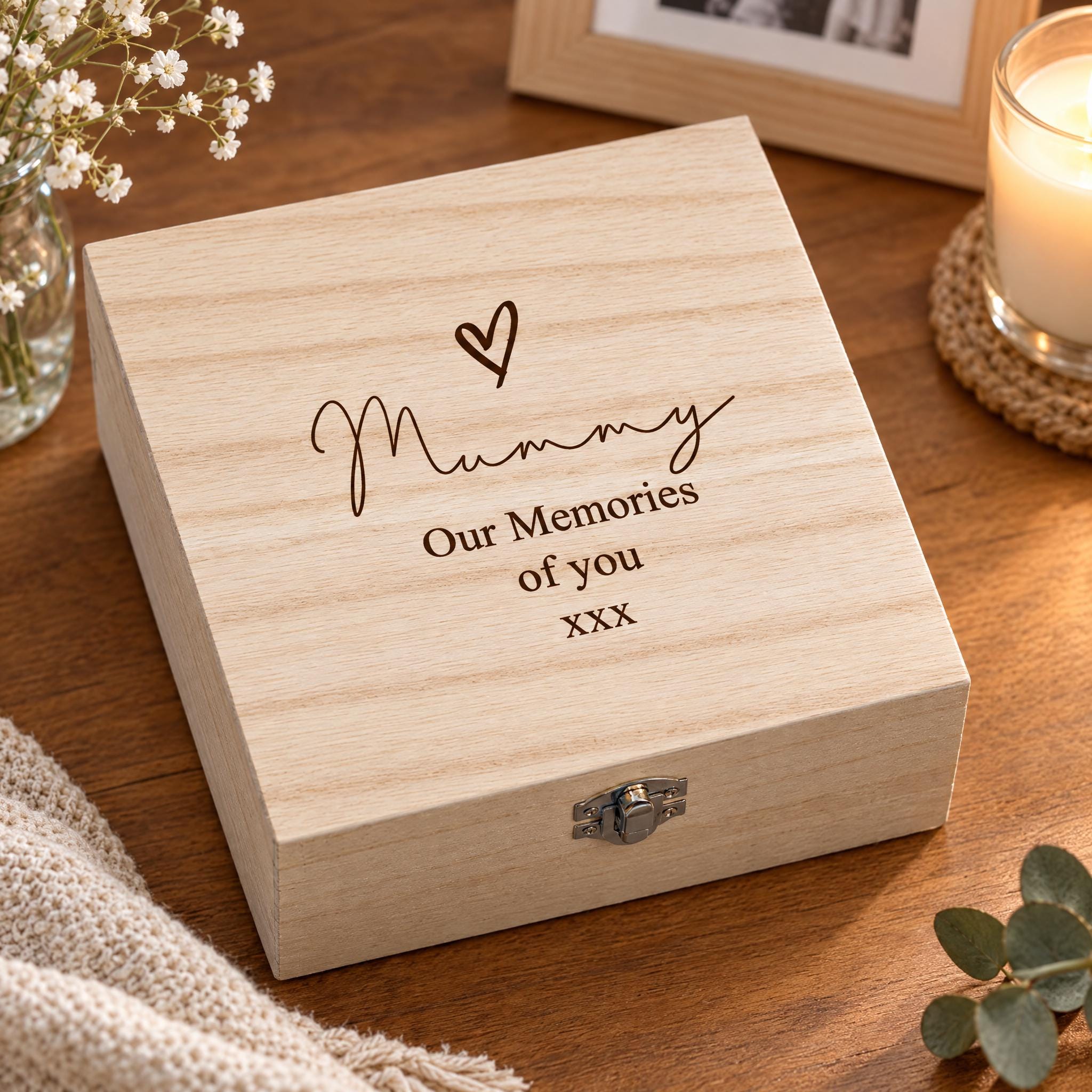 Personalised Keepsake Box | Wooden Engraved | 30cm or 17cm Sizes | Any Title | Any Sentiment ukgiftstoreonline