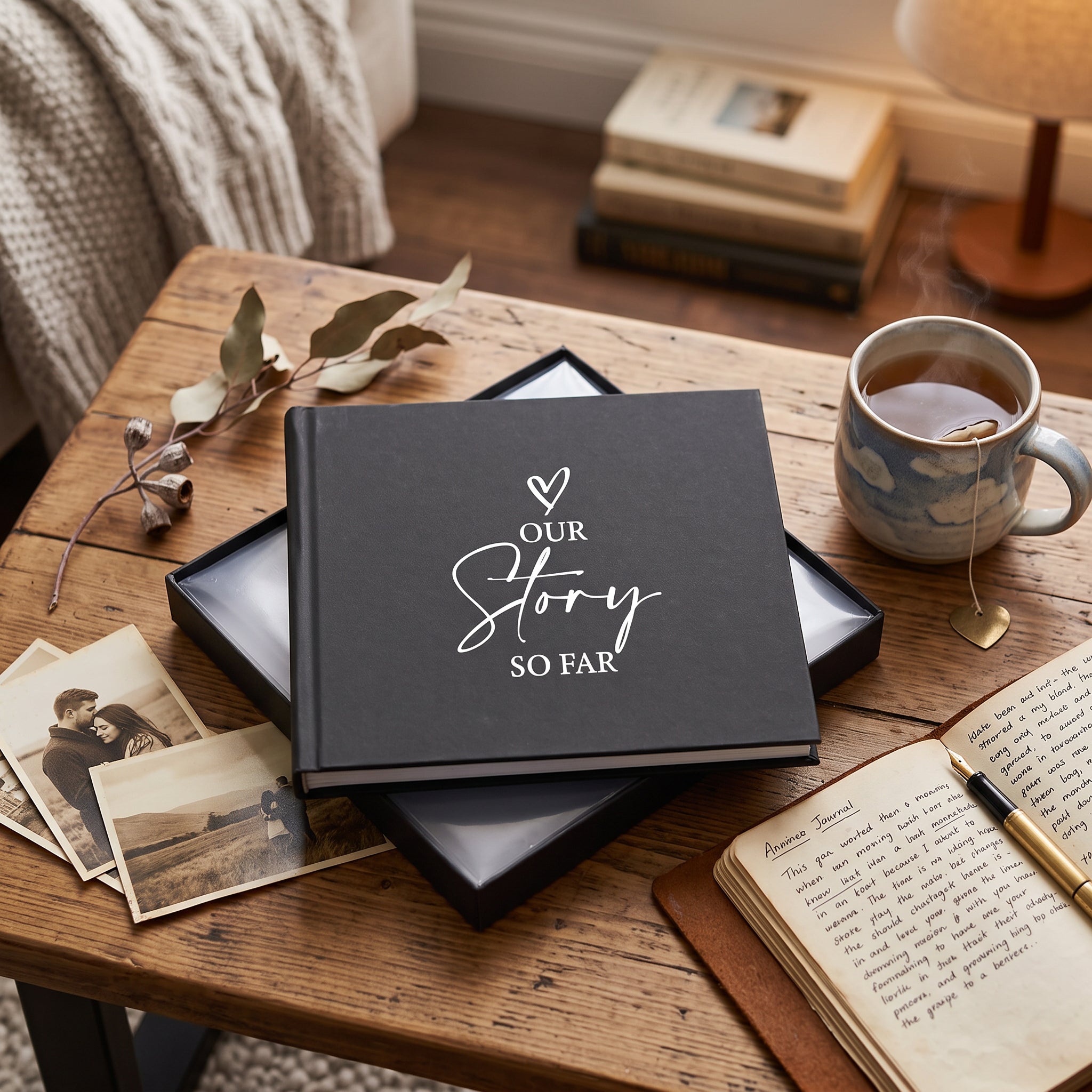 Our Love Story Black Photo Album For 50 x 6 by 4 Photos Birthday Photo Album ukgiftstoreonline