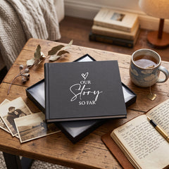 Our Love Story Black Photo Album For 50 x 6 by 4 Photos Birthday Photo Album ukgiftstoreonline