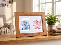 Personalised Grandchildren Double Wooden Photo Frame Gift Photo Frame ukgiftstoreonline