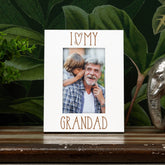 I Heart My Grandad Engraved White Wooden Portrait Picture Photo Frame