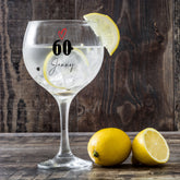Personalised 60th Birthday Gin Glass Any Name Gifts for Her Girl Women