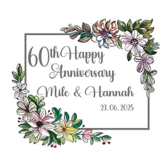 Personalised Any Anniversary Candle Gift 1st, 5th, 10th, 25th, 30th, 40th, 50th, 60th