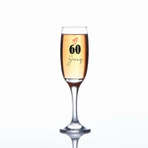 Personalised 60th Birthday Champagne Prosecco Glass Gift For Her