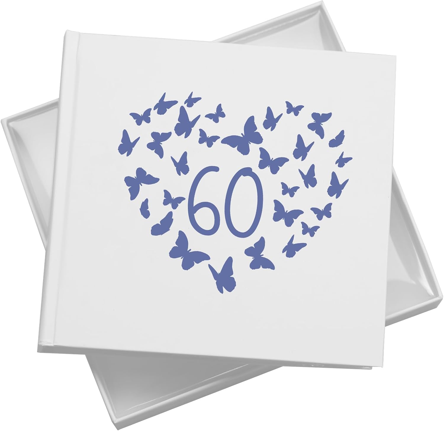 60th Birthday White Photo Album Gift With Butterflies 50 x 6x4 Photos Pack of 5 Wholesale Trade photo album ukgiftstoreonline
