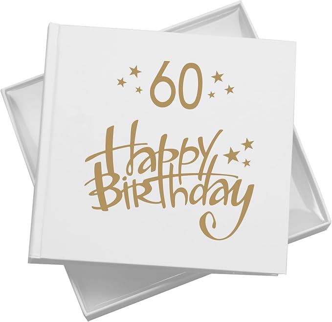 60th Birthday White Photo Album Gift For Him Or Her 50 x 6x4 Photos Pack of 5 Wholesale Trade photo album ukgiftstoreonline