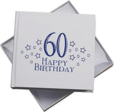 60th Birthday White Photo Album Gift For Him 50 x 6" x 4" Photos Pack of 5 Wholesale Trade Birthday Photo Album ukgiftstoreonline